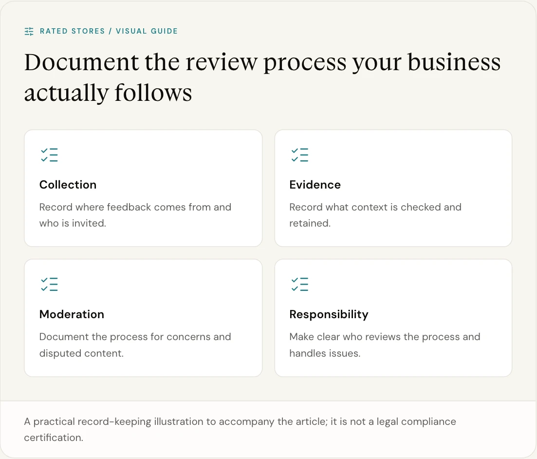 A practical record-keeping illustration to accompany the article; it is not a legal compliance certification.