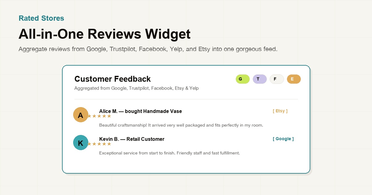 All-in-One Reviews Widget — Aggregate Reviews from 19+ Sources (2026)