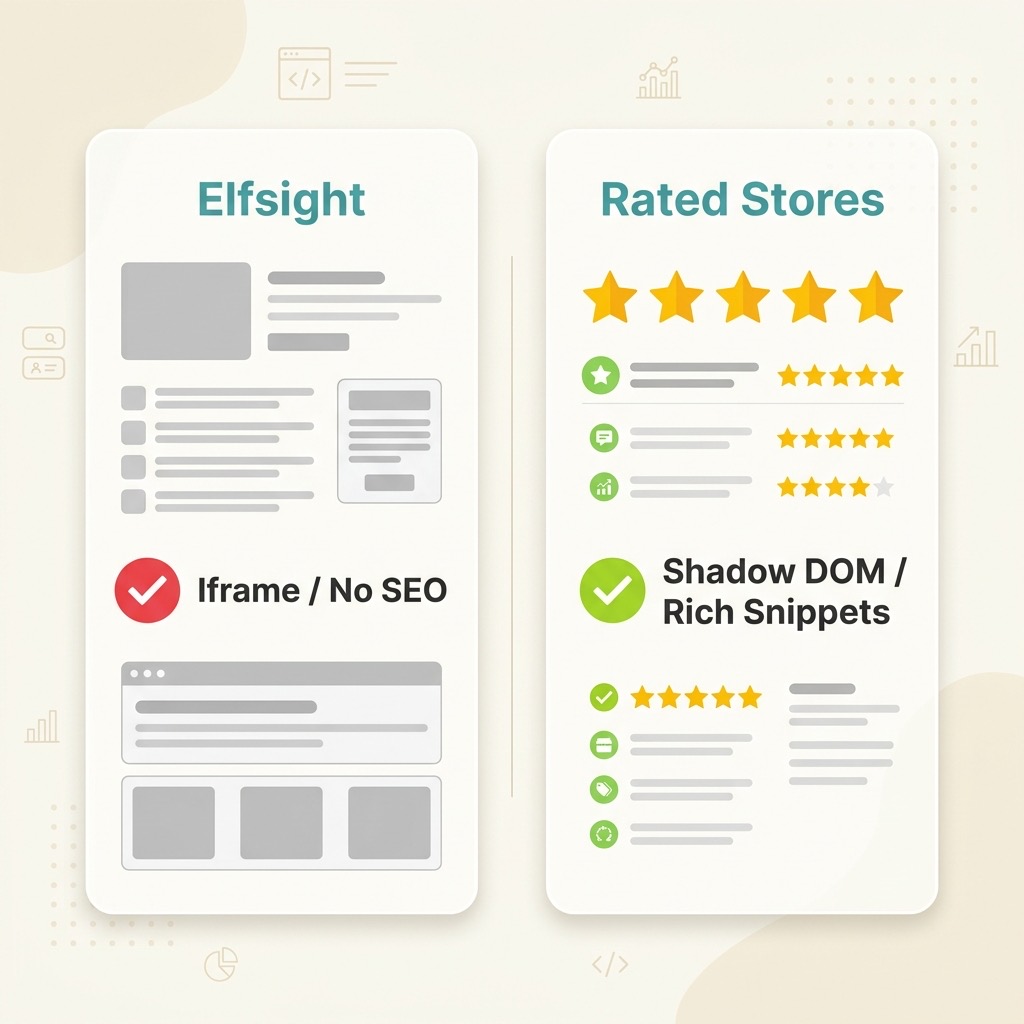 Rated Stores vs Elfsight — Which is Better for Reviews in 2026?
