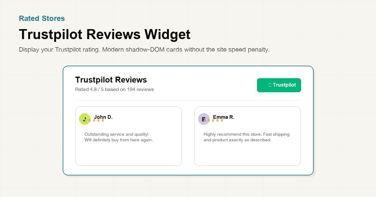 Trustpilot Reviews Widget — Embed Trustpilot Reviews on Any Website 2026